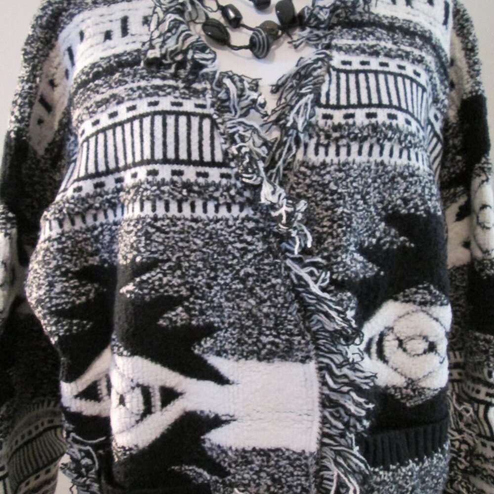 Sante Fe Style Fringe POL Cardigan – BOHO NEW - Picture 11 of 12